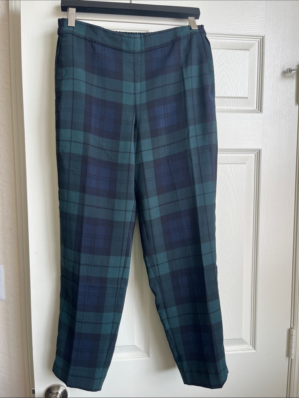 Jcrew Factory blackwatch plaid Jamie pant with elastic waist